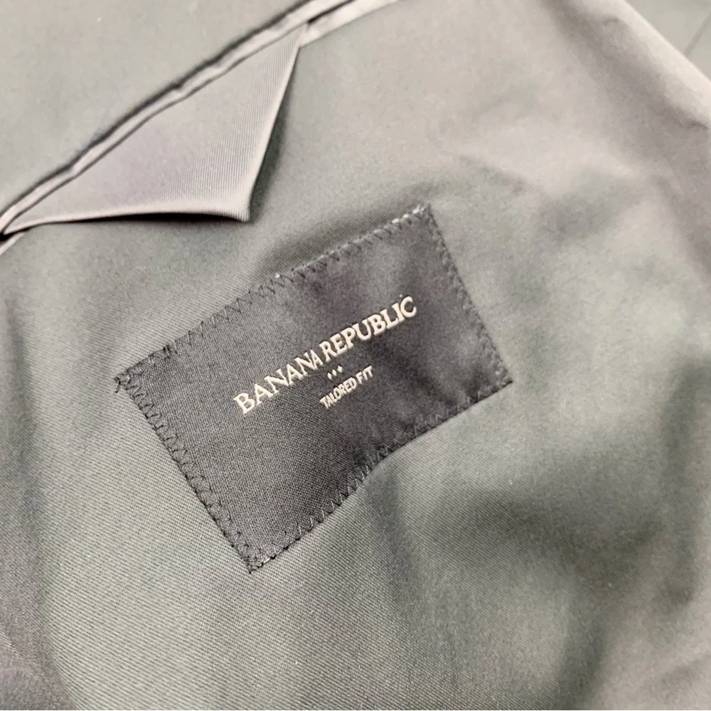 Banana‎ Republic Mens 38S tailored fit 2 button chino blazer sport coat grey